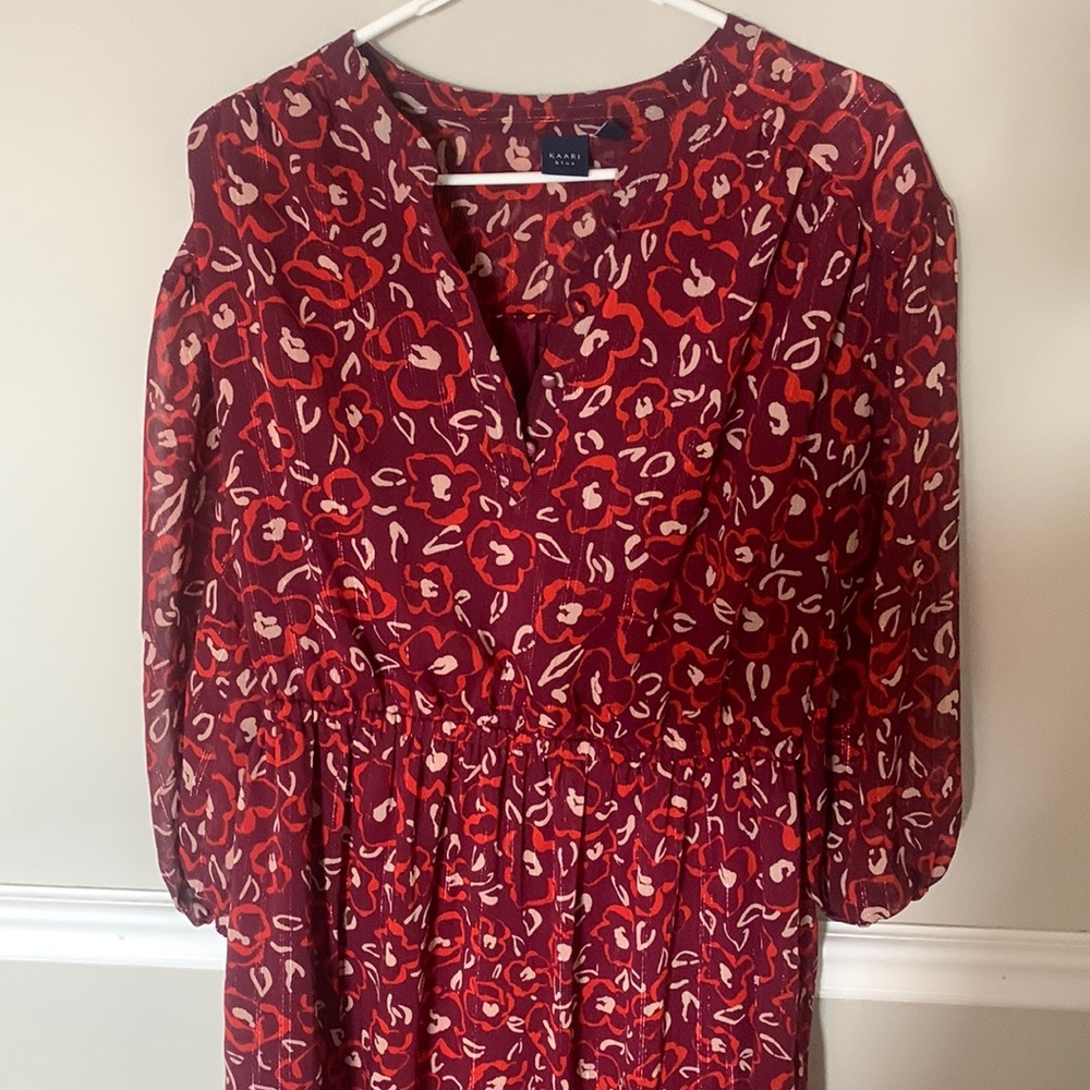 KAARI blue Red Maxi Dress